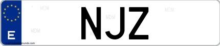 Matrícula de España NJZ