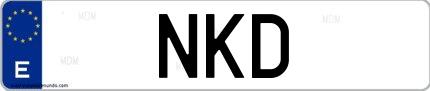 Matrícula de España NKD