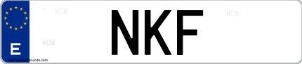 Matrícula de España NKF