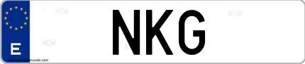 Matrícula de España NKG
