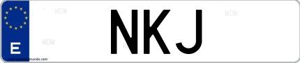 Matrícula de España NKJ