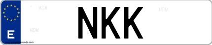 Matrícula de España NKK