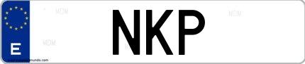 Matrícula de España NKP