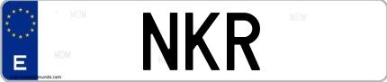 Matrícula de España NKR
