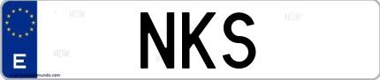 Matrícula de España NKS