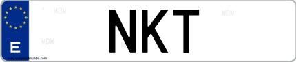 Matrícula de España NKT