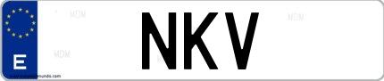 Matrícula de España NKV