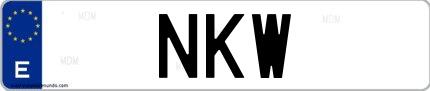 Matrícula de España NKW