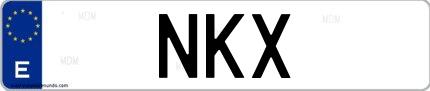 Matrícula de España NKX
