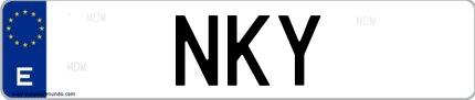 Matrícula de España NKY
