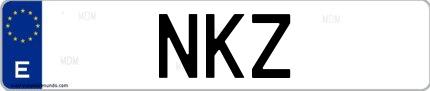 Matrícula de España NKZ