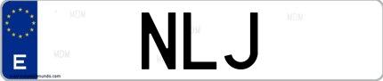 Matrícula de España NLJ