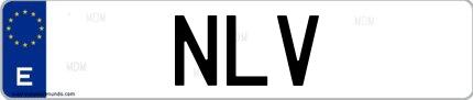 Matrícula de España nlv