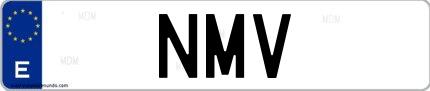 Matrícula de España NMV