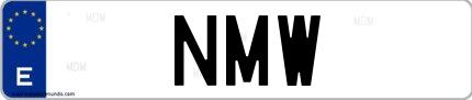 Matrícula de España NMW