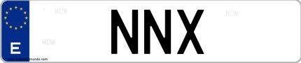 Matrícula de España NNX
