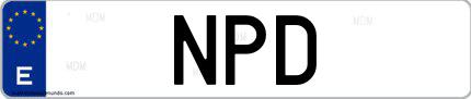 Matrícula de España NPD