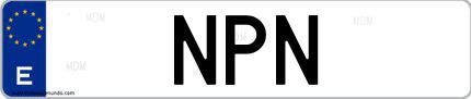Matrícula de España NPN
