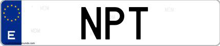 Matrícula de España NPT