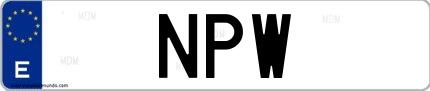 Matrícula de España NPW