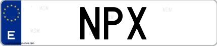 Matrícula de España NPX