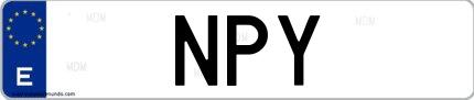 Matrícula de España NPY