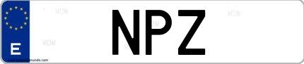 Matrícula de España NPZ