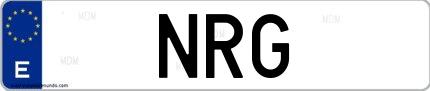 Matrícula de España NRG