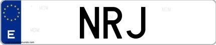 Matrícula de España NRJ