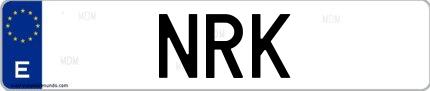 Matrícula de España NRK