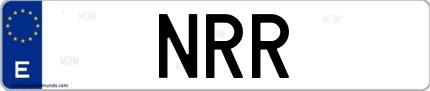 Matrícula de España NRR