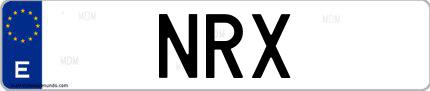 Matrícula de España NRX