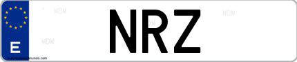 Matrícula de España NRZ