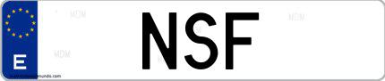 Matrícula de España NSF