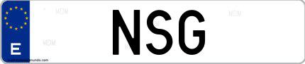 Matrícula de España NSG