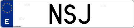 Matrícula de España NSJ