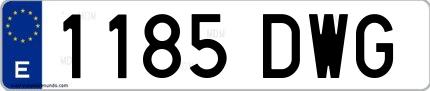 Ejemplo de matrícula española 1185 DWG