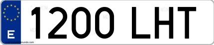 Ejemplo de matrícula española 1200 LHT