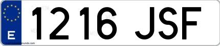 Ejemplo de matrícula española 1216 JSF