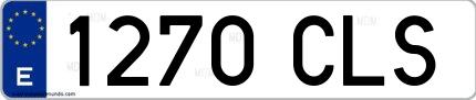 Ejemplo de matrícula española 1270 CLS