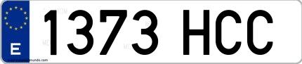 Ejemplo de matrícula española 1373 HCC