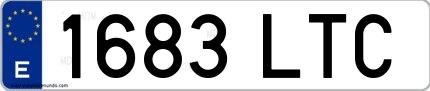 Ejemplo de matrícula española 1683 LTC