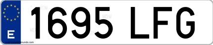 Ejemplo de matrícula española 1695 LFG