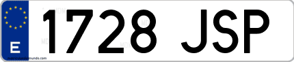 Ejemplo de matrícula de coche ordinaria 1728 JSP
