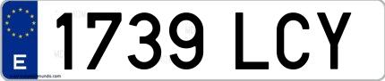 Ejemplo de matrícula española 1739 LCY