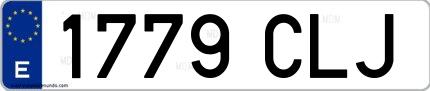 Ejemplo de matrícula española 1779 CLJ