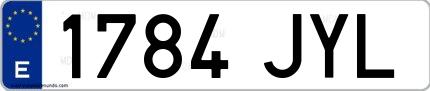 Ejemplo de matrícula española 1784 JYL
