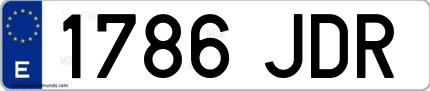 Ejemplo de matrícula española 1786 JDR