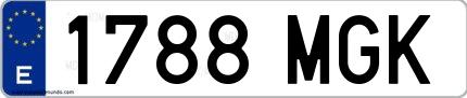 Ejemplo de matrícula española 1788 MGK