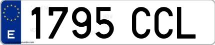 Ejemplo de matrícula española 1795 CCL